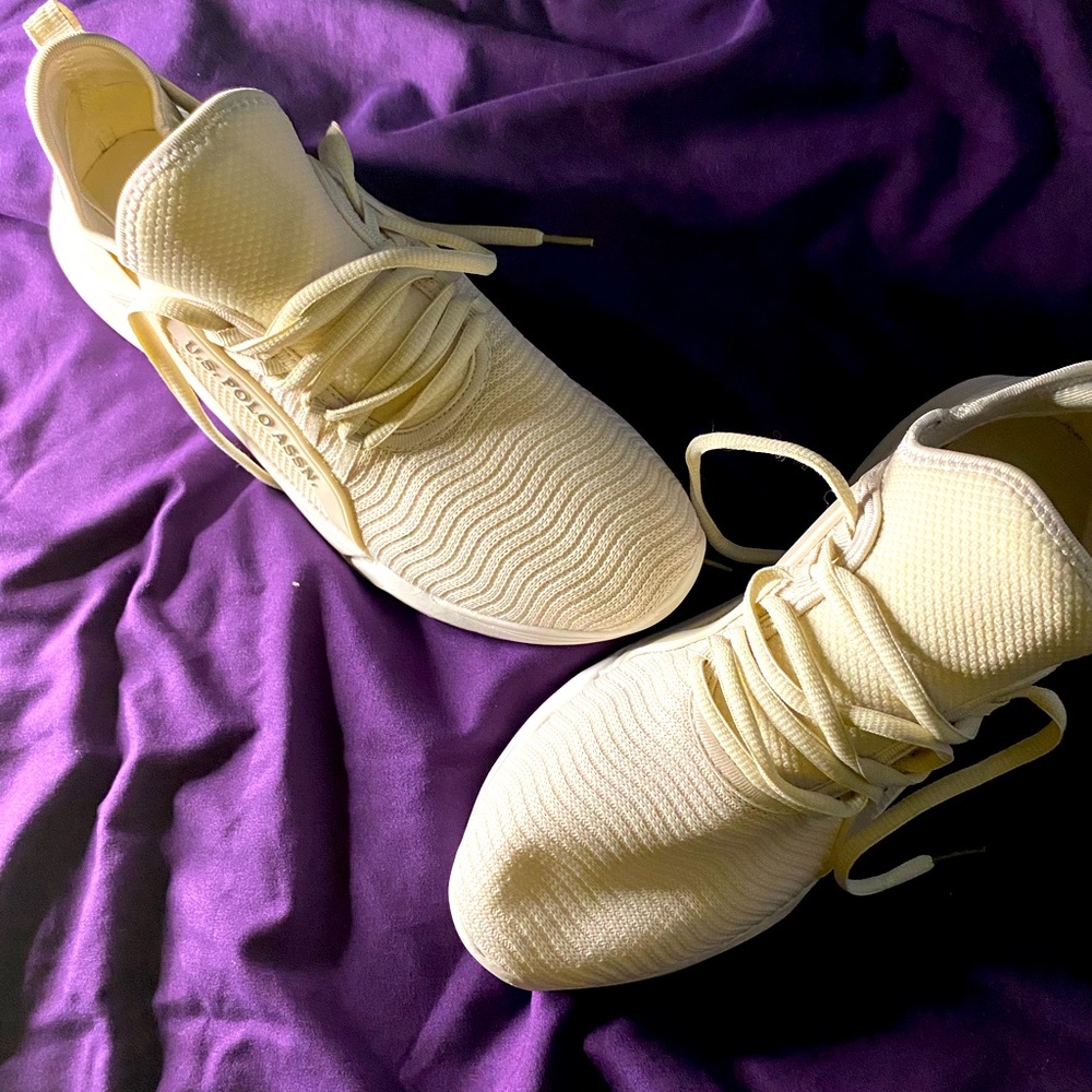 Cream Tennis Shoes